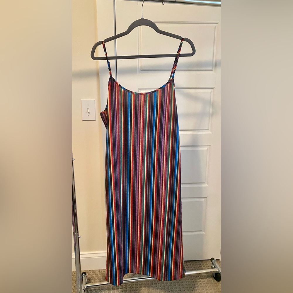 Show Me Your MuMu Multicolor Stripe Slip Dress